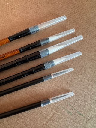 Set de 6 pinceles para acuarela o caligrafía