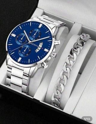 Reloj Geneva Azul Minimalista con Brazalete