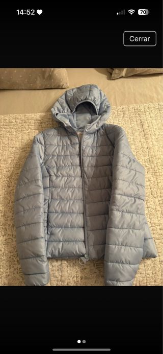 Plumífero ligero mujer azul celeste