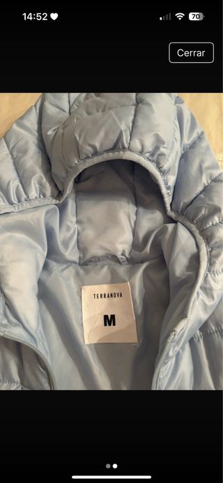 Plumífero ligero mujer azul celeste