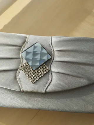 Bolso de fiesta plateado Bijoux Terner