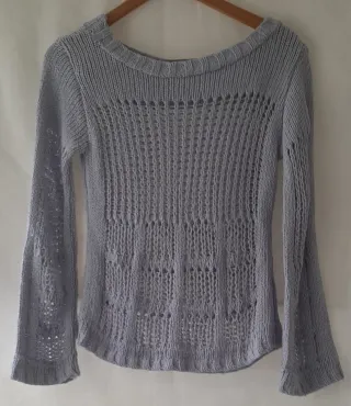 Jersey punto malva manga acampanada