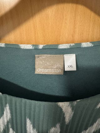 Camisa Dreams & Co. Verde y Blanca Talla XXL