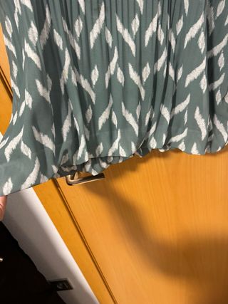 Camisa Dreams & Co. Verde y Blanca Talla XXL