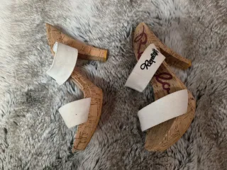 Sandalias Replay Tacón Beige y Blanco