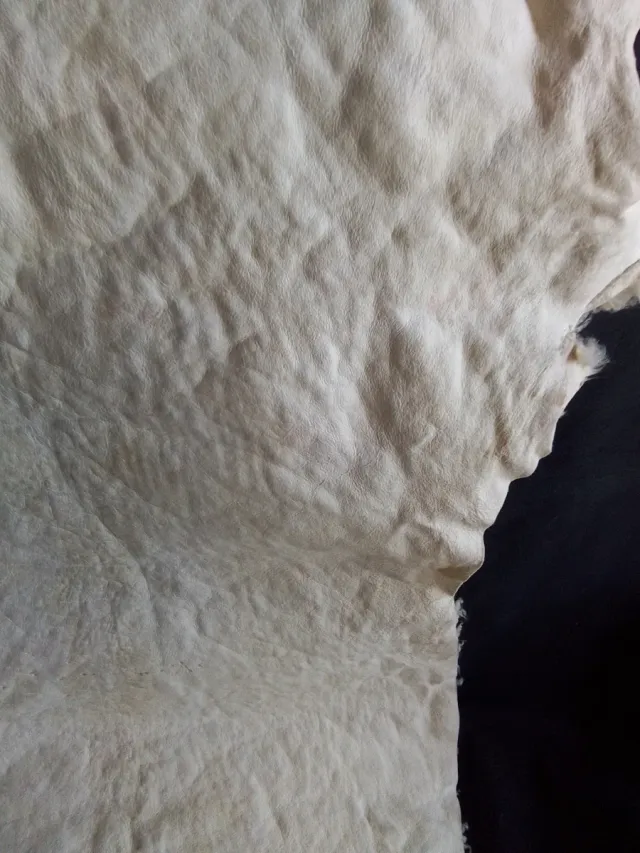 Tapete de lã de ovelha bege