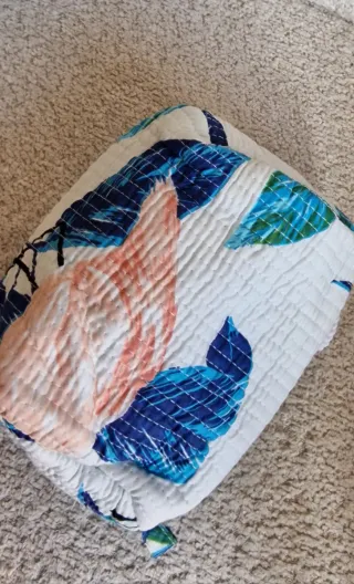 Neceser tela india 15x13x8cm plastificado