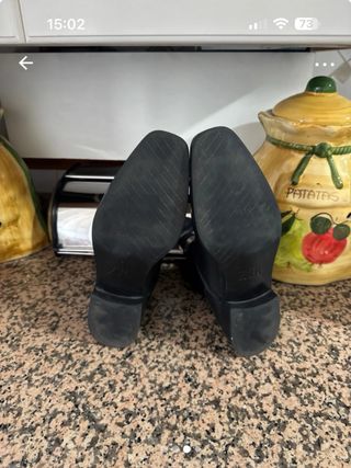 Botín Zara Negro Talla 42 polipiel