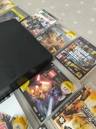 Consola PS3 Slim SSD, más de 10 juegos