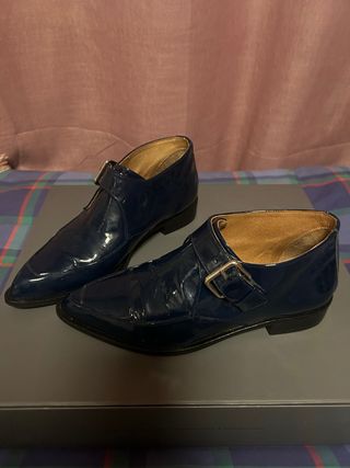 Botines Bimba y Lola Azul Charol Hebilla
