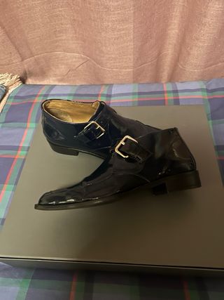 Botines Bimba y Lola Azul Charol Hebilla