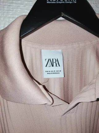 Polo Zara Rosa Talla M