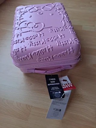 Maleta Hello Kitty 4 ruedas rosa