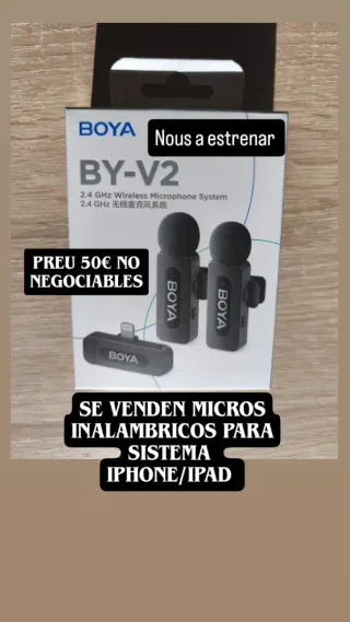 Micros Inalambricos BOYA BY-V2 iPhone/iPad