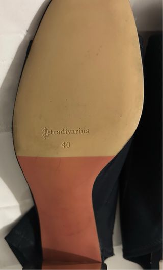 Botines Peep Toe Azul Marino Talla 40