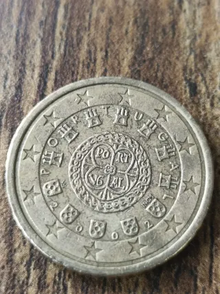 Moneda 50 céntimos Portugal 2002