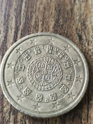 Moneda 50 céntimos Portugal 2002