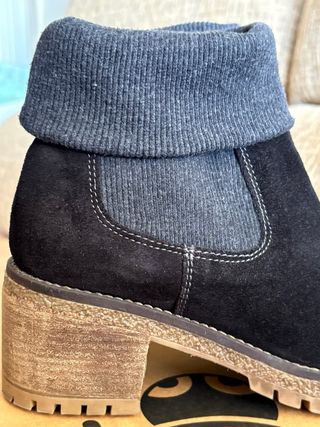 Botines negros y grises mujer