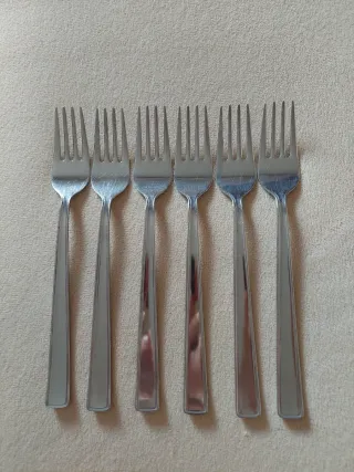 6 forchette da dolce/frutta in acciaio