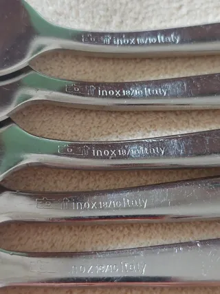 6 forchette da dolce/frutta in acciaio