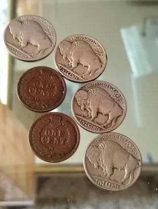 Lotto di 6 Monete Antiche Americane