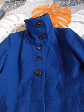 Abrigo de paño azul