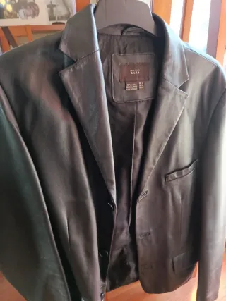 Chaqueta de piel Zara Hombre Talla L