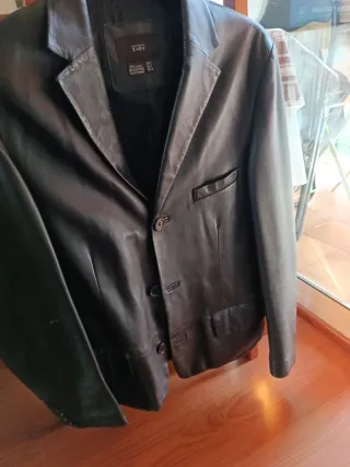 Chaqueta de piel Zara Hombre Talla L