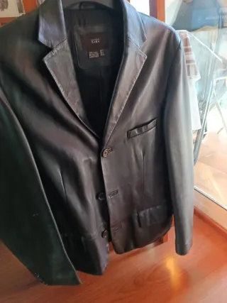 Chaqueta de piel Zara Hombre Talla L