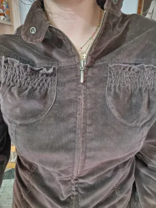 Conjunto falda y torera marrón