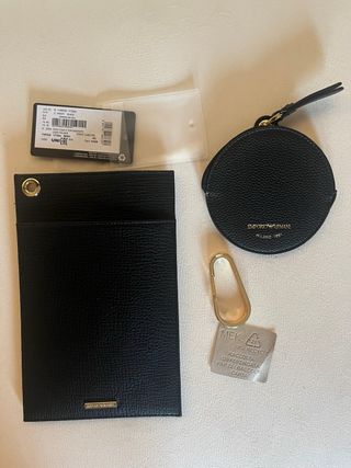 Portadocumenti e monete Emporio Armani nero