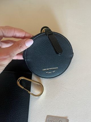 Portadocumenti e monete Emporio Armani nero