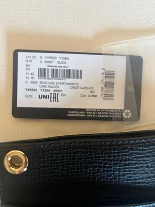 Portadocumenti e monete Emporio Armani nero