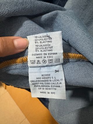 Chaqueta vaquera azul Talla 52