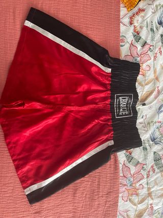 Pantalón de boxeo Charlie rojo y negro