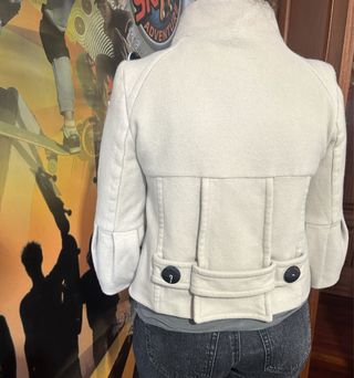 Zara Chaquetón Lana Acampanado Beige