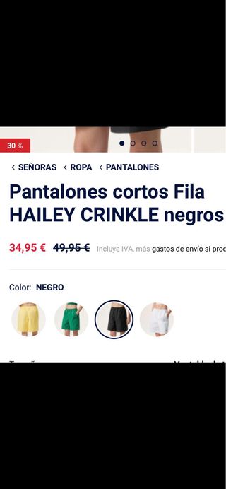 Pantalones cortos Fila negros