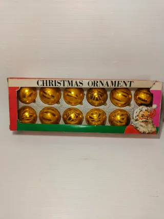 Palline Natale Vintage Oro plastica anni 60-70