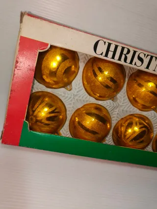 Palline Natale Vintage Oro plastica anni 60-70
