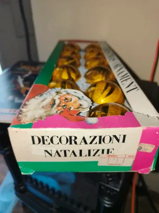 Palline Natale Vintage Oro plastica anni 60-70
