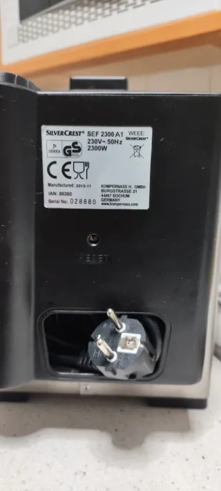 Freidora Eléctrica Acero Inoxidable