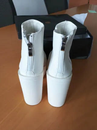 Botas blancas plataforma tacón 38