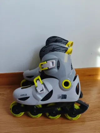 Patines Oxelo Grises y Amarillos T34-36