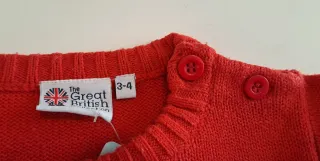 Maglione rosso Great British tg. 3/4 anni