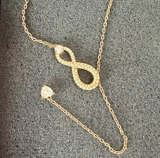 Colgante Swarovski Infinity Oro Rosa