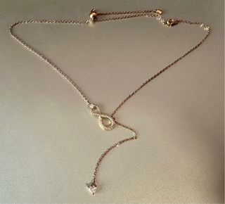Colgante Swarovski Infinity Oro Rosa
