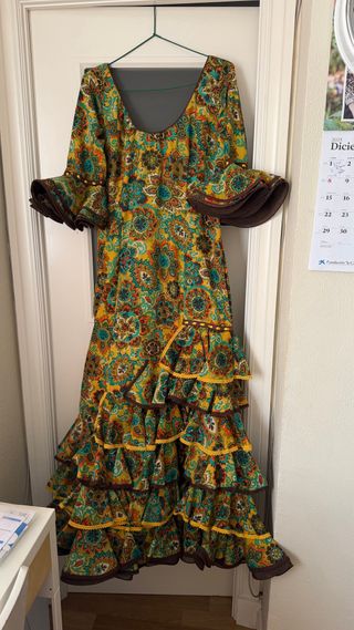 Traje Flamenca Talla 48 Multicolor