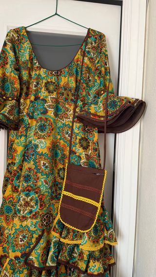 Traje Flamenca Talla 48 Multicolor