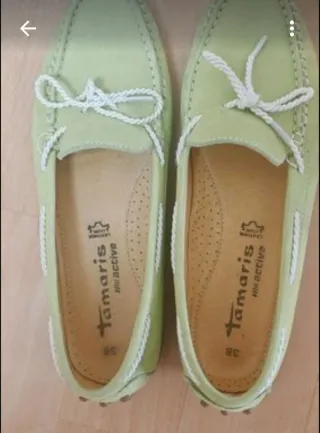 Mocasines Tamaris verde talla 38