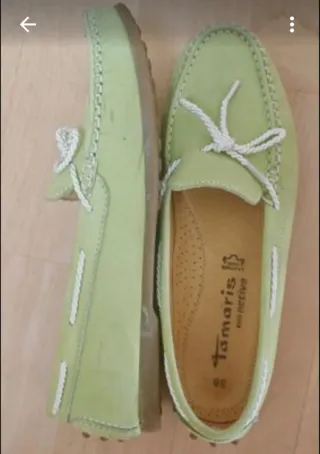 Mocasines Tamaris verde talla 38